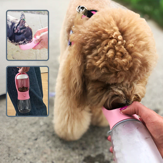 Bouteille d'eau et nourriture pour chien | HydroSnack™